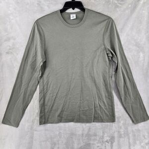 Reigning Champ Mens Small Long Sleeve Crew‎ Neck Shirt Green